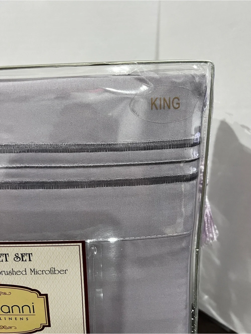 Mellanni 1800 Brushed Microfiber Bed Sheets King Lavender 4-Piece Set Soft
